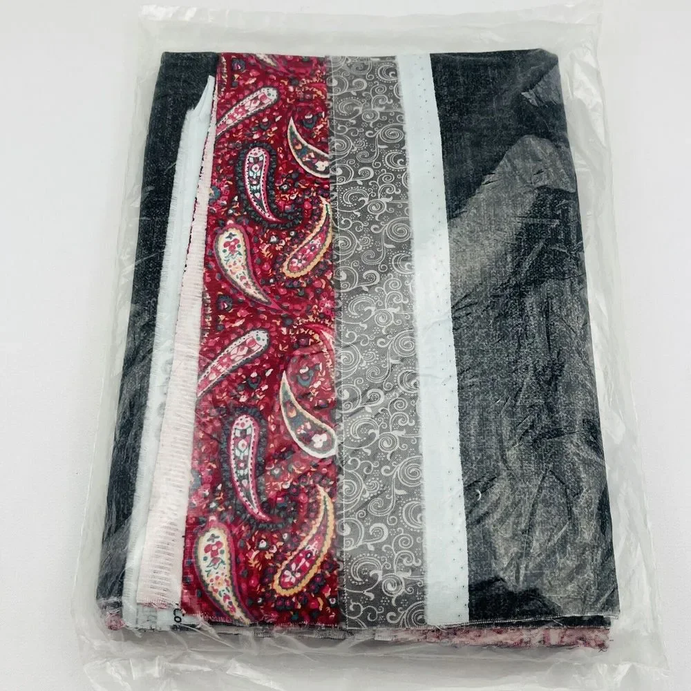 June Tailor Weekender Bag Sewing Kit 15x10x6‎ Tote Gray Red Paisley JT-1562